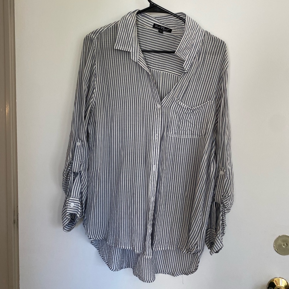 Pinstripe button up